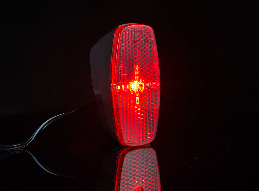 Sate-lite CREE ebike light  StVZO ISO6742-1 eletric bike tail light with StVZO Z ECE reflector mount on Carrier 6-48V
