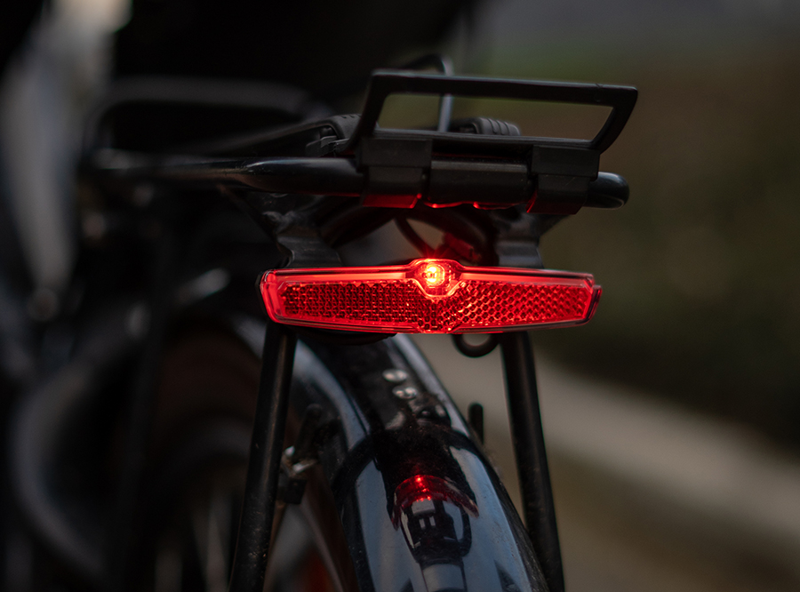 Sate-lite CREE ebike light  StVZO ECE ISO6742-1 eletric bike tail light with StVZO ECE ISO6742-2 reflector  mount on Carrier 6-58V