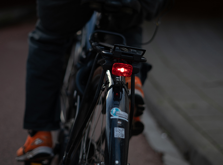 Sate-lite ebike light ISO 6721-1 StVZO ECE R50 eletric bike rear light with  ISO 6721-2 StVZO Z reflector  mount on Carrier 6-58V