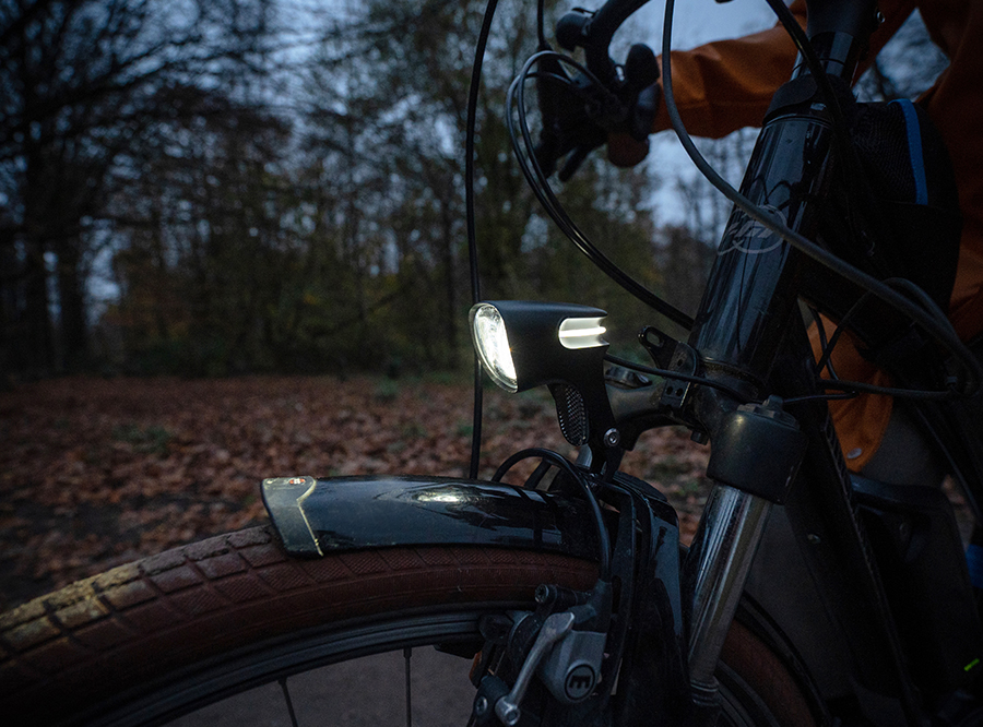 Sate-lite OSRAM 50lux ebike light ISO 6721-1 StVZO CE eletric bike headlight with ECE reflector front fork 6-58V