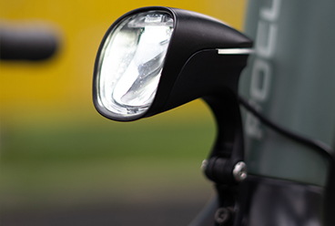 Sate-lite OSRAM 110lux ebike light ISO 6721-1 StVZO ECE eletric bike headlight with ECE reflector front fork 12-58V
