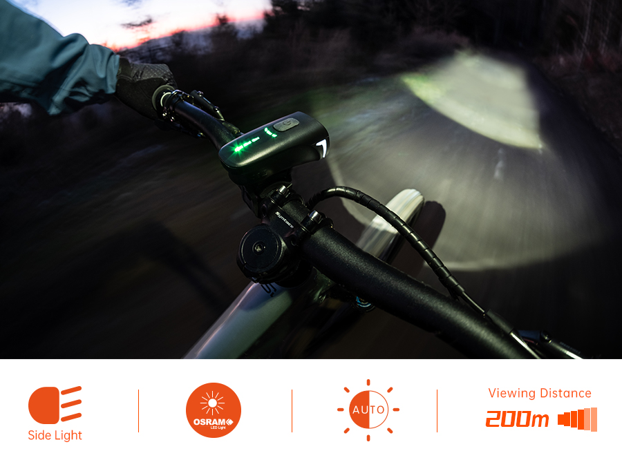 Jeu De Phares Vélo Avant/arrière EVERMOTOR 100 Lux - Rechargeable USB-C, Super Lumineux Et Homologué StVZO