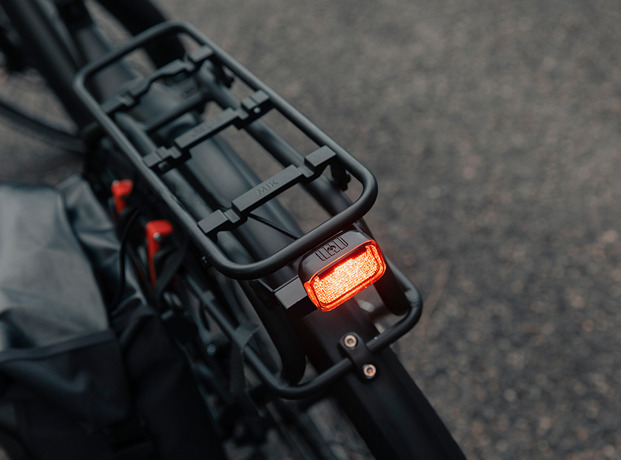 Sate-lite CREE ebike light StVZO eletric bike rear light mount on Carrier 6-58V