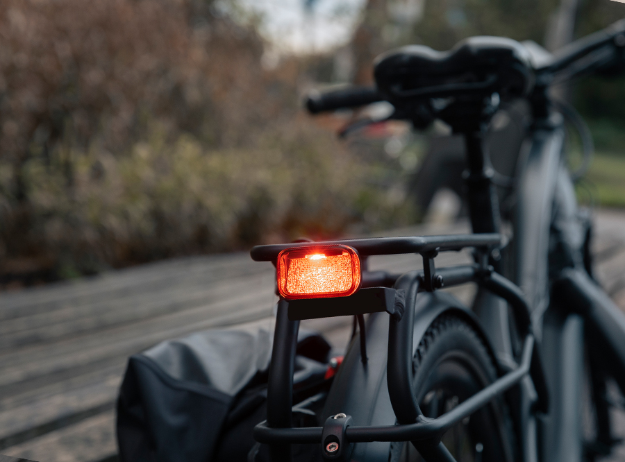 Sate-lite ebike light StVZO ISO6742-1 ECE CE ROHS eletric bike rear light mount on Carrier 6-58V