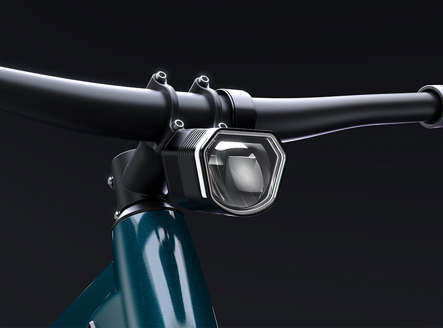 Sate-lite 180lux ebike light CE, Rohs eletric bike headlight 6V,8-58V